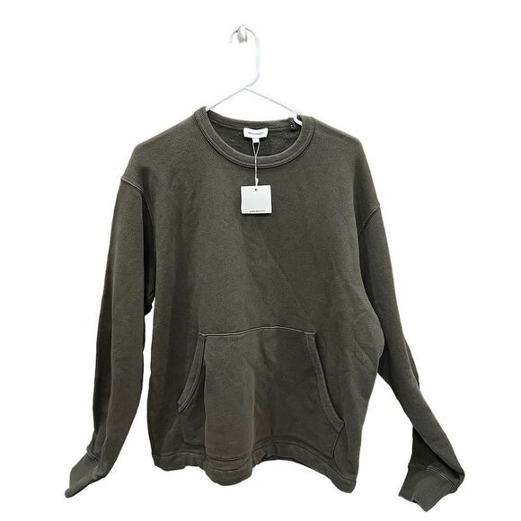 Norse Projects FRASER TAB SERIES Sweatshirt Size Small Kangaroo Relaxed Green - Picture 2 of 5